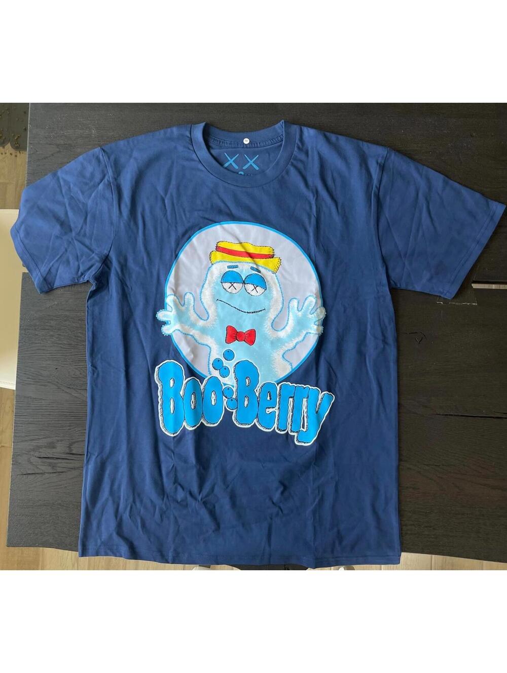 KAWS x Monsters General Mills Boo Berry Blue T-Shirt - Large